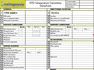 Instrument Datasheet Templates Library - Instrulearning