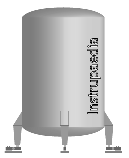 vessel with load cells level transmitter
