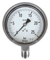 C-type Bourdon tube pressure gauge
