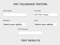 Tolerance testing tool template